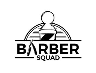 Barber Squad logo design by MarkindDesign