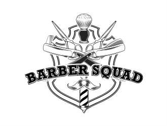 Barber Squad logo design by stark