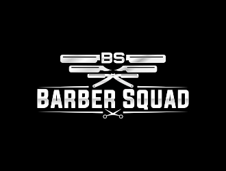 Barber Squad logo design by MRANTASI