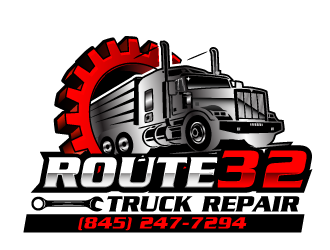 Route 32 Truck Repair  logo design by tec343