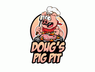 Doug’s Pig Pit logo design by DonyDesign