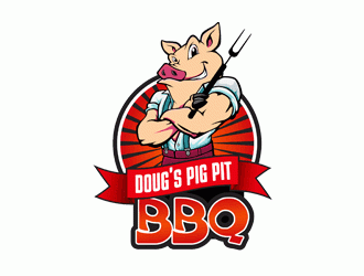 Doug’s Pig Pit logo design by DonyDesign
