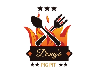 Doug’s Pig Pit logo design by zubi