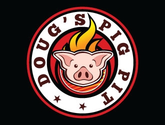 Doug’s Pig Pit logo design by Suvendu