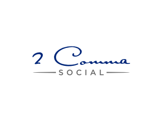 2 Comma Social logo design by alby