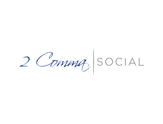 2 Comma Social logo design by alby