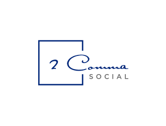2 Comma Social logo design by alby
