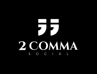 2 Comma Social logo design by JessicaLopes