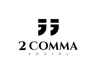 2 Comma Social logo design by JessicaLopes
