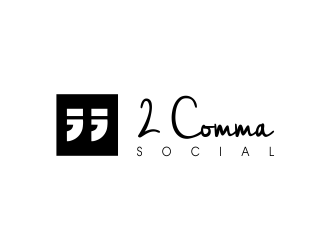 2 Comma Social logo design by JessicaLopes
