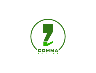 2 Comma Social logo design by kojic785