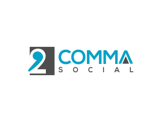 2 Comma Social logo design by kopipanas