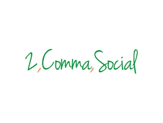 2 Comma Social logo design by excelentlogo