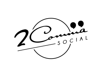 2 Comma Social logo design by cintoko