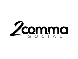 2 Comma Social logo design by jaize