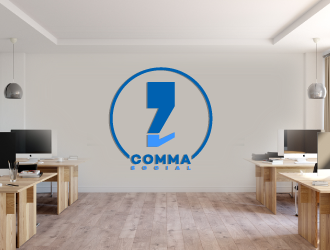 2 Comma Social logo design by kojic785
