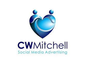 CW Mitchell - Social Media Advertising  logo design by AisRafa