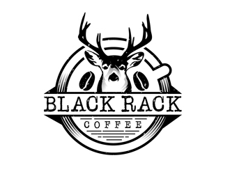 Black Rack Coffee  logo design by DreamLogoDesign