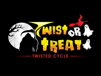 Twist or Treat (logo name) Twisted Cycle (Company Name)  logo design by MAXR