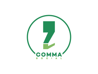 2 Comma Social logo design by kojic785