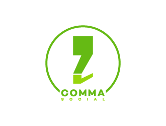 2 Comma Social logo design by kojic785