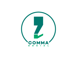 2 Comma Social logo design by kojic785