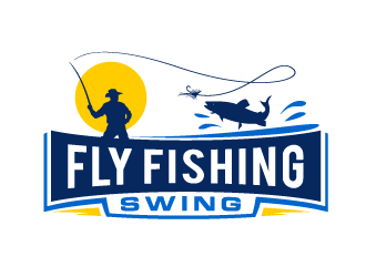 Fly Fishing Swing logo design by SOLARFLARE