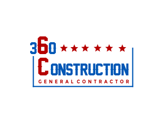 360 CONSTRUCTION logo design by Girly