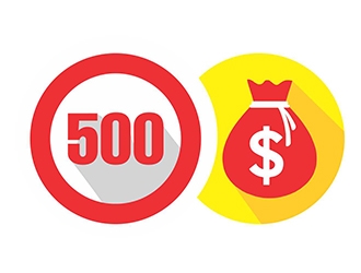 Dollar 500 logo design by ManishKoli