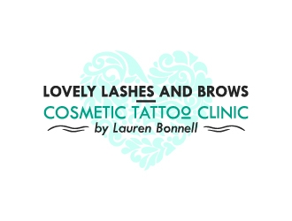 Lovely Lashes and Brows by Lauren Bonnell logo design by BaneVujkov