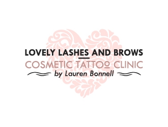 Lovely Lashes and Brows by Lauren Bonnell logo design by BaneVujkov