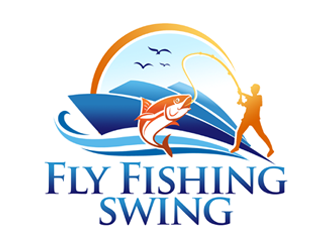 Fly Fishing Swing logo design by ingepro