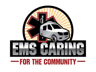 EMS: Caring For The Community logo design by Suvendu