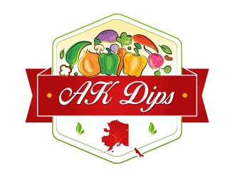AK Dips logo design by fawadyk