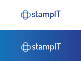 Stamp-IT (ideally)or Stamp-IT Blockchain Solution logo design by Chubi