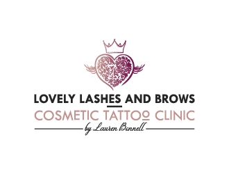 Lovely Lashes and Brows by Lauren Bonnell logo design by BaneVujkov