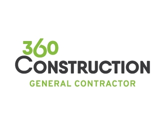 360 CONSTRUCTION logo design by JudynGraff