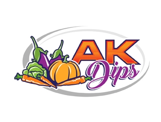 AK Dips logo design by MAXR