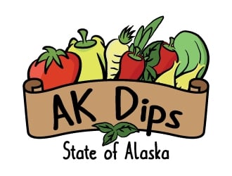 AK Dips logo design by JudynGraff