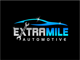 Extra Mile Automotive logo design by up2date