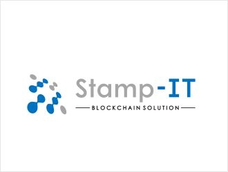 Stamp-IT (ideally)or Stamp-IT Blockchain Solution logo design by Shabbir