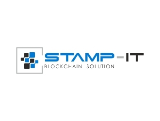 Stamp-IT (ideally)or Stamp-IT Blockchain Solution logo design by babu