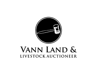 Vann Land & Livestock Auctioneer logo design by johana