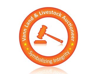 Vann Land & Livestock Auctioneer logo design by ManishKoli
