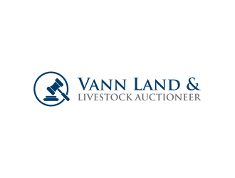 Vann Land & Livestock Auctioneer logo design by ammad