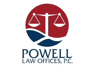 Powell Law Offices, P.C. logo design by ElonStark