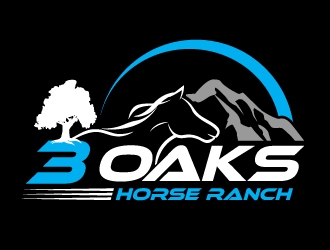 3 Oaks Horse Ranch logo design by abss