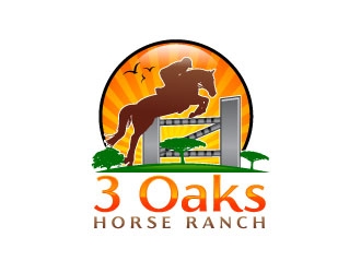 3 Oaks Horse Ranch logo design by uttam