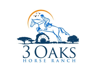 3 Oaks Horse Ranch logo design by uttam
