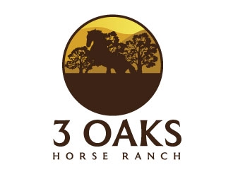 3 Oaks Horse Ranch logo design by Suvendu